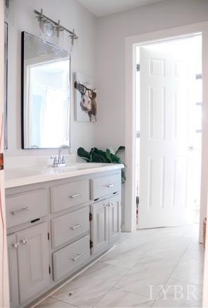 76 Churchview Estate Farmville, VA 23901 - Photo 15 of 20 a bathroom with a sink and a mirror