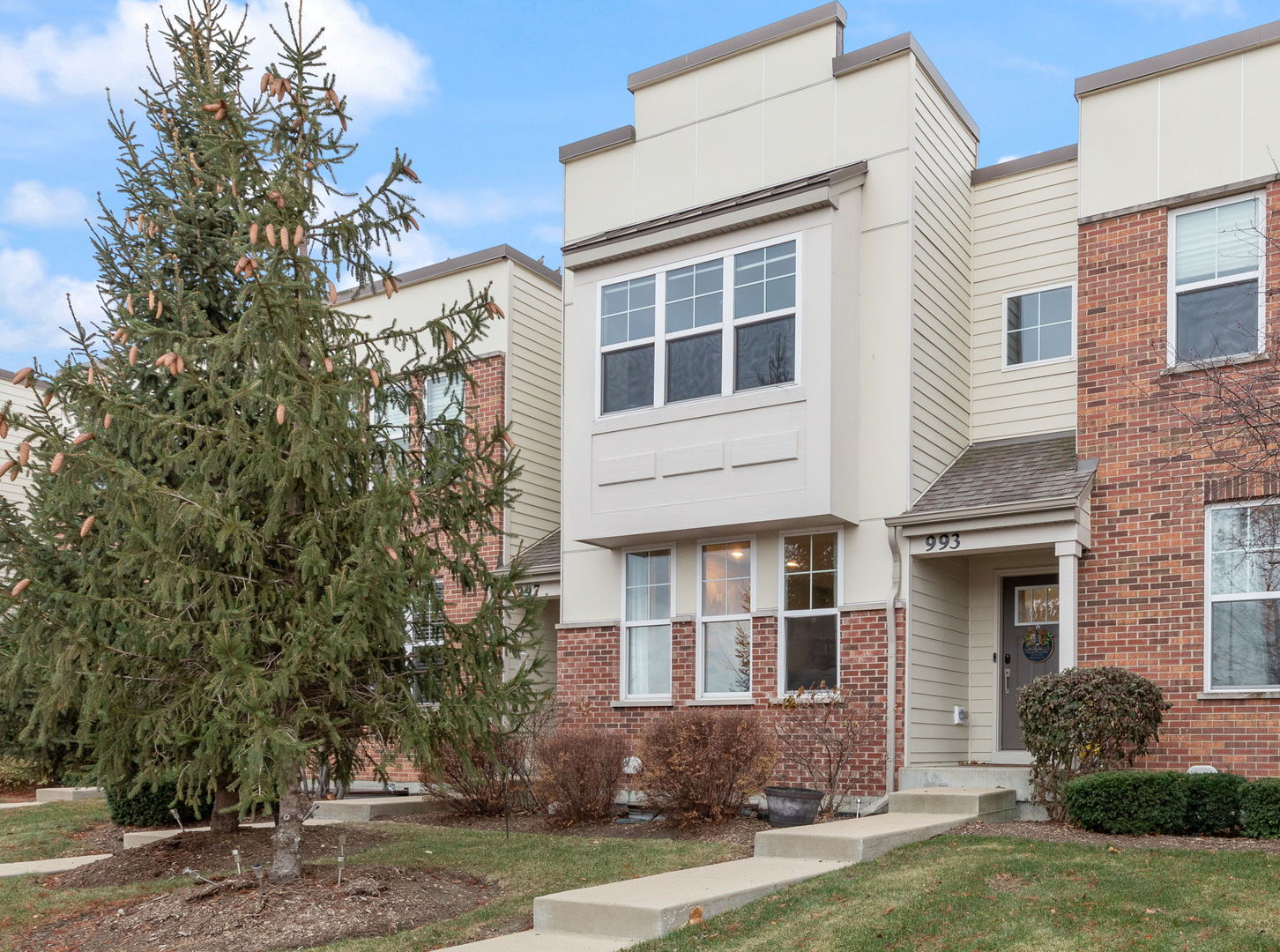 993 Times Square Drive Aurora, IL 60504 - Photo 1 of 26 a front view of a house with garden