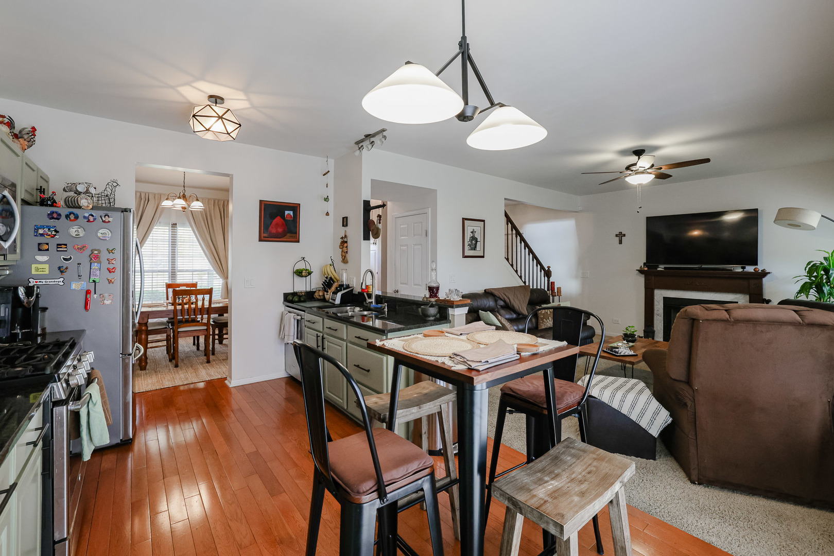 7 Michael Court Lake In The Hills, IL 60156 - Photo 5 of 37 a view of a dining room with furniture and wooden floor