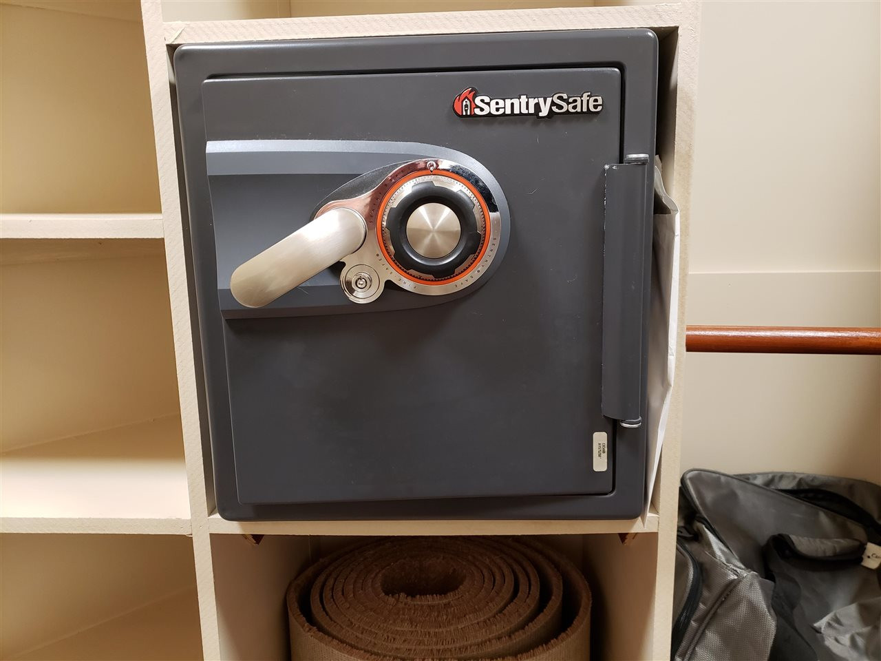 8529 Sawyer Drive Raleigh, NC 27613 - Photo 19 of 28 This safe in MBR closet will convey. A safe place to keep your valuables. Safe