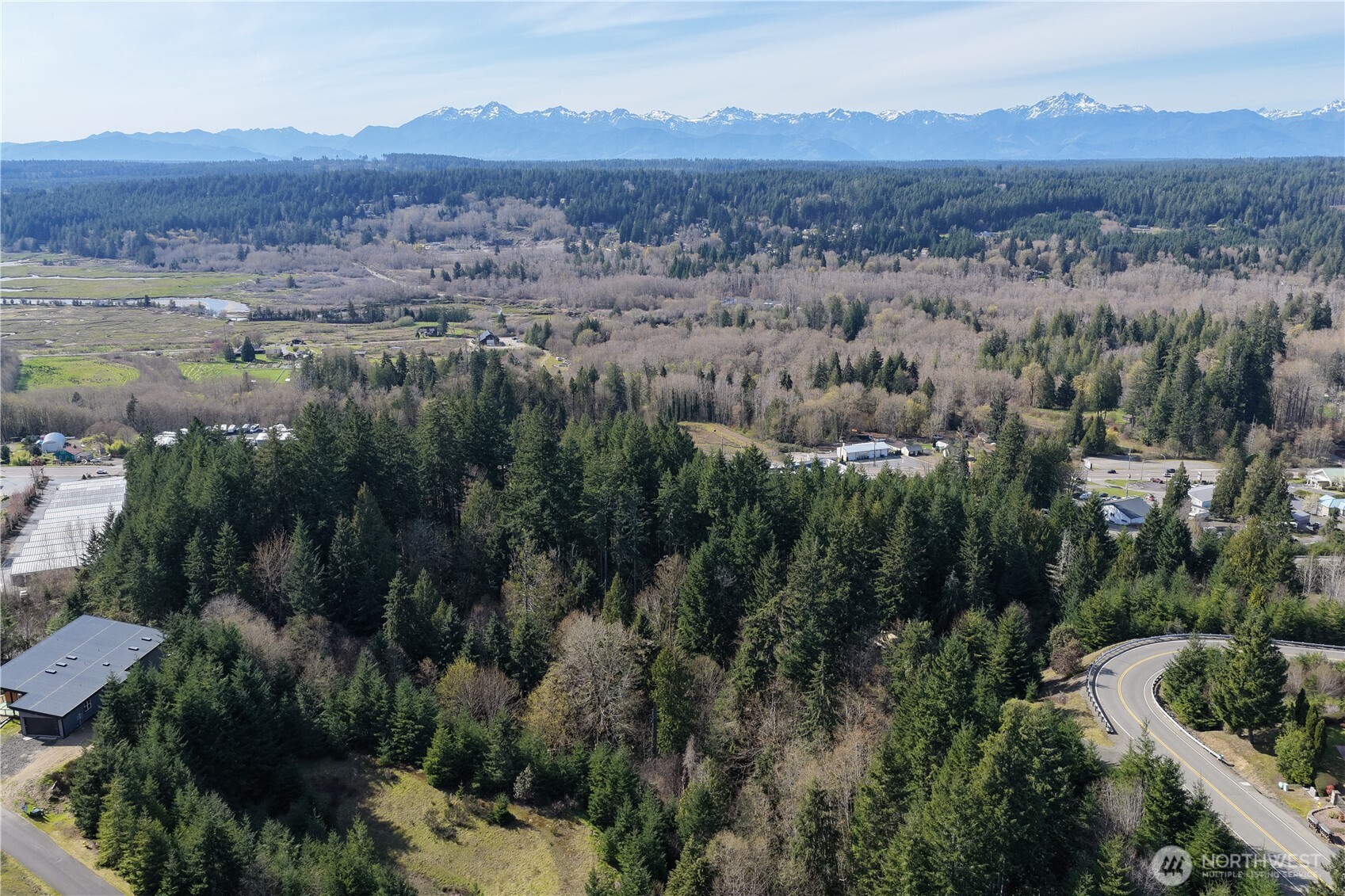 0 Romance Hill Road Belfair, WA 98528 - Photo 4 of 5 an aerial view of green landscape with trees houses and mountain view