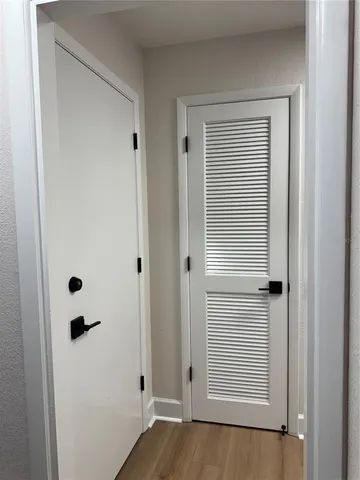 a view of a closet area