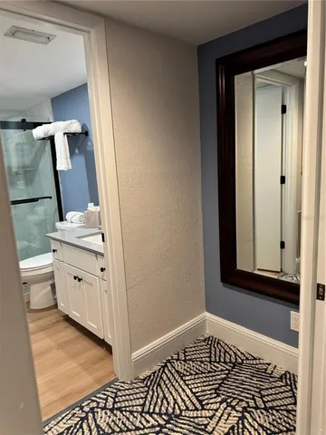 a view of a kitchen from window