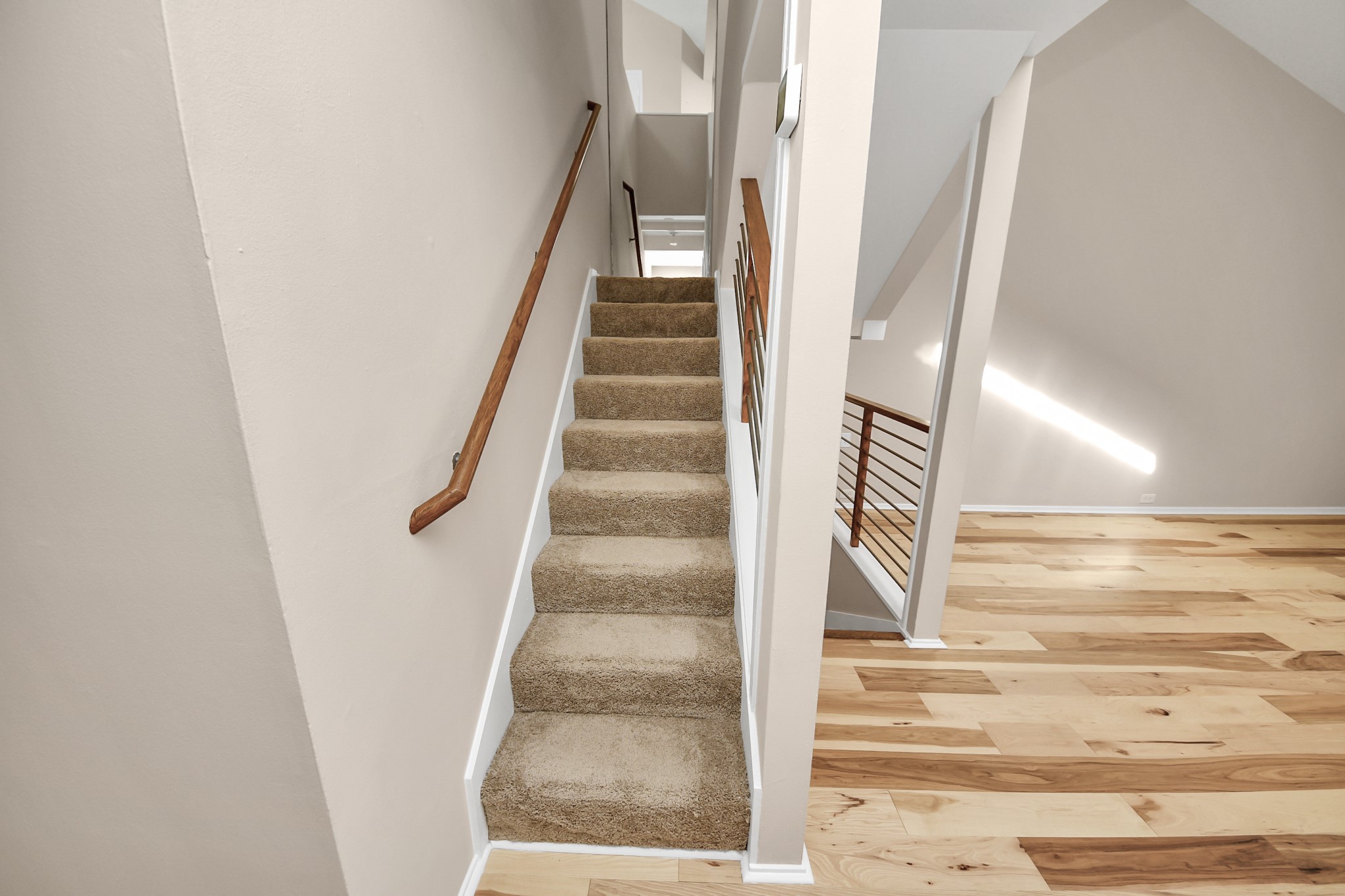 3540 Yupon Street Houston, TX 77006 - Photo 13 of 22 a view of staircase with white walls and windows