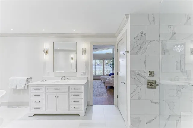 an aerial view of multiple house