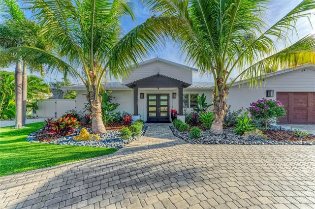 a view of a terrace with a garden