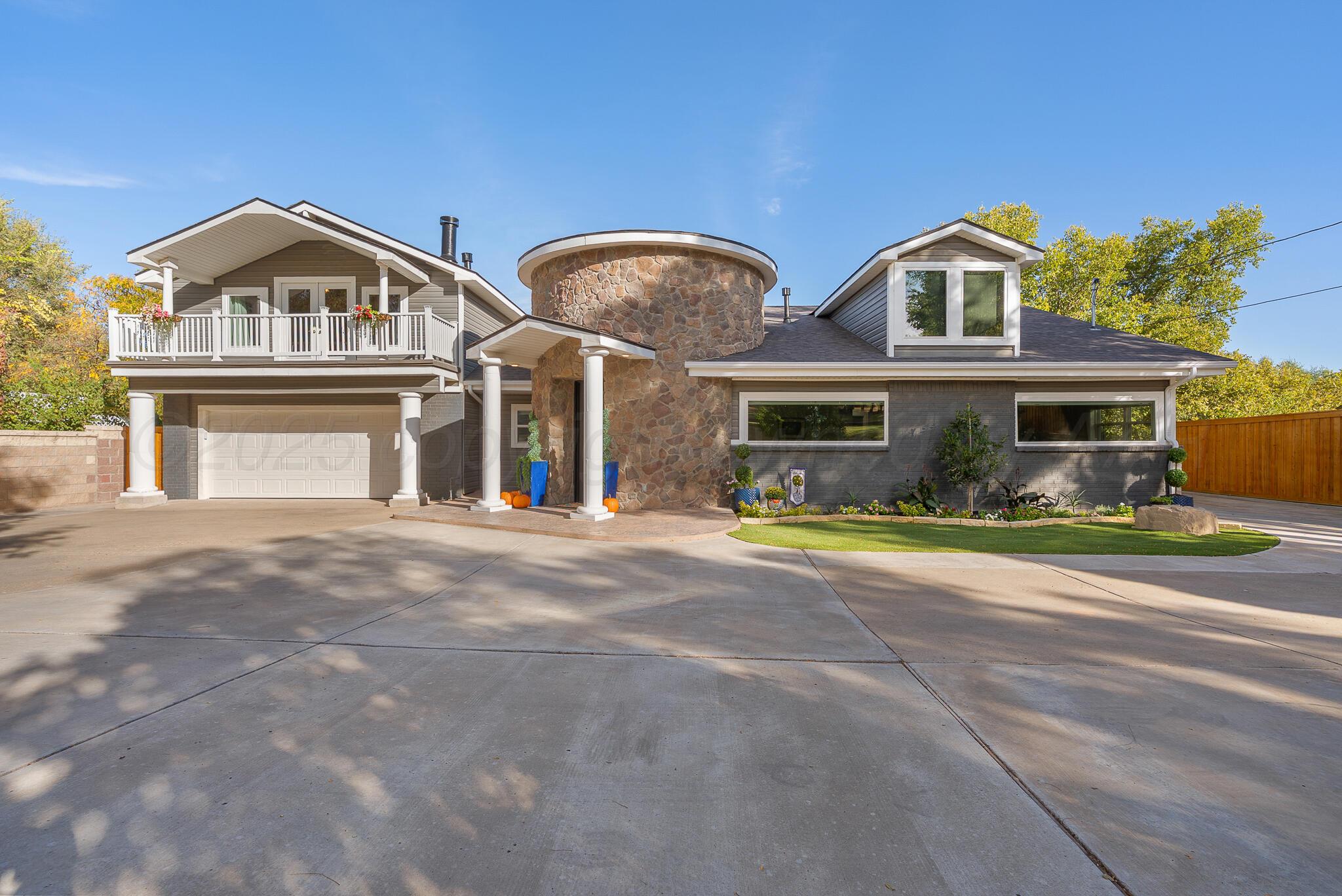 a front view of multiple houses