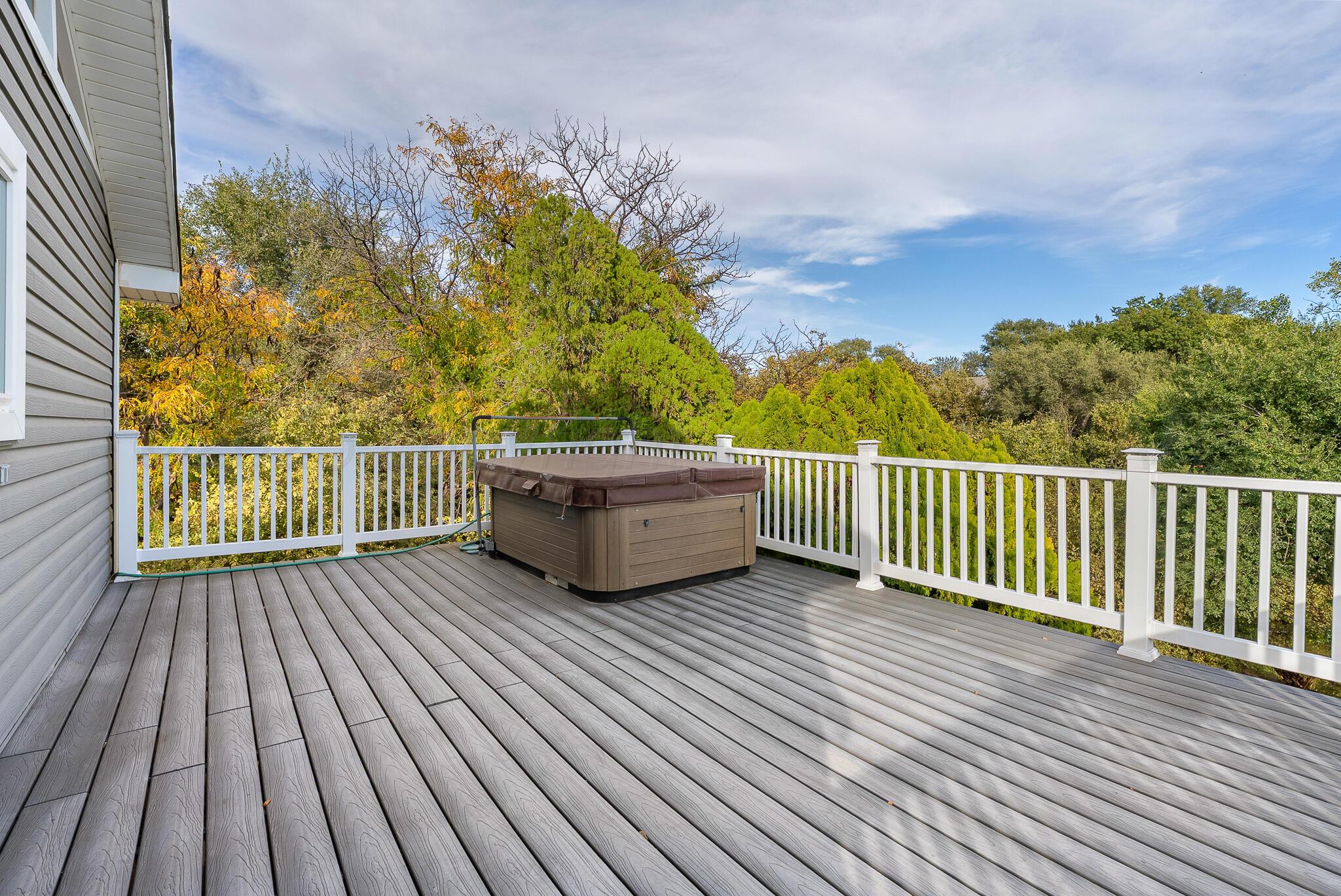 110 Caprock Lane Amarillo, TX 79118 - Photo 27 of 46 a view of a wooden deck with a yard