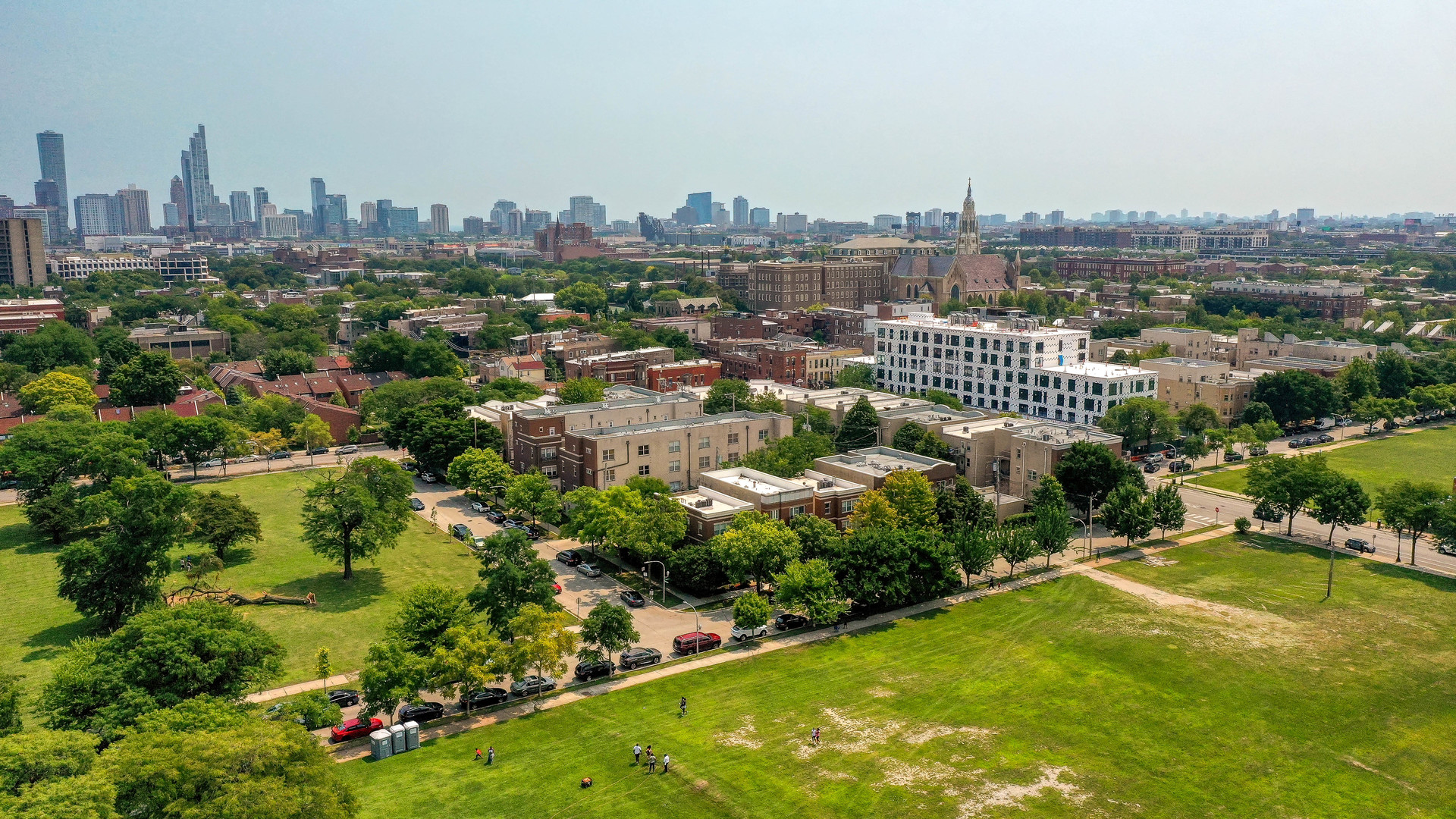 907 South Lytle Street, Unit 201 Chicago, IL 60607 - Photo 22 of 28 an aerial view of residential building and lake view