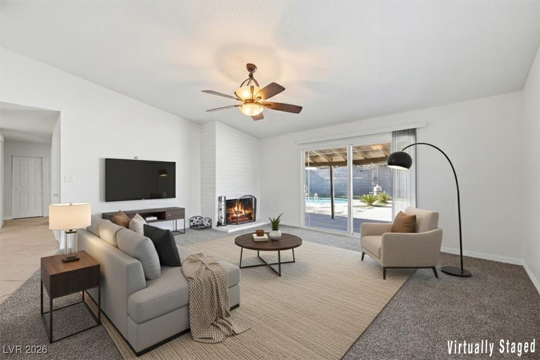 2337 Michael Way Las Vegas, NV 89108 - Photo 14 of 27 Wood burning fireplace! Virtually Staged