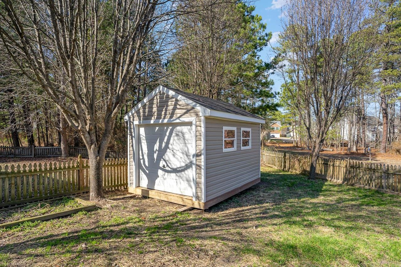 8409 Neuse Timbers Court Raleigh, NC 27616 - Photo 24 of 30 Room for all of your gardening tools and more Storage Shed