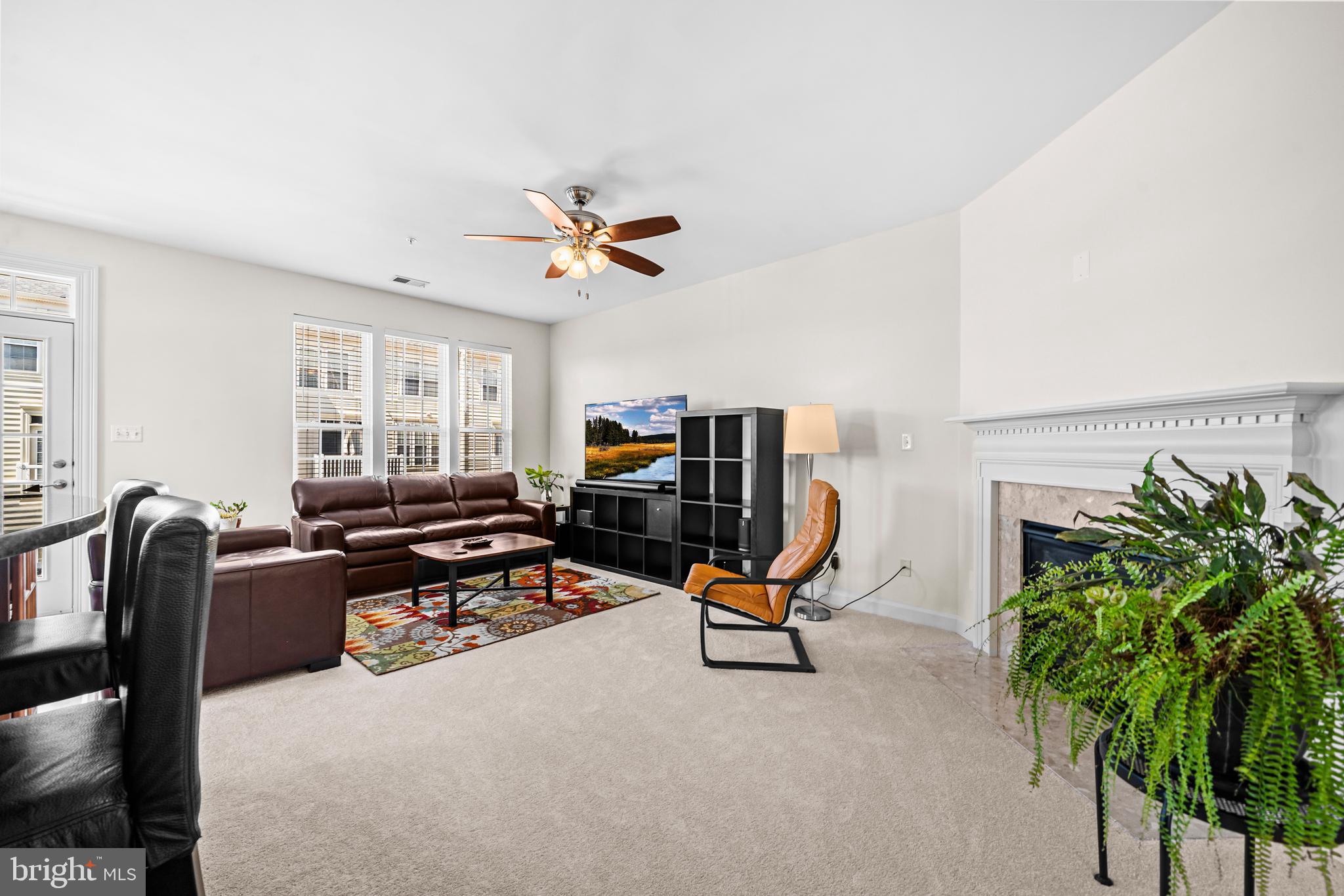 5725 Callcott Way, Unit P Alexandria, VA 22312 - Photo 23 of 40 a living room with furniture gym equipment and a potted plant