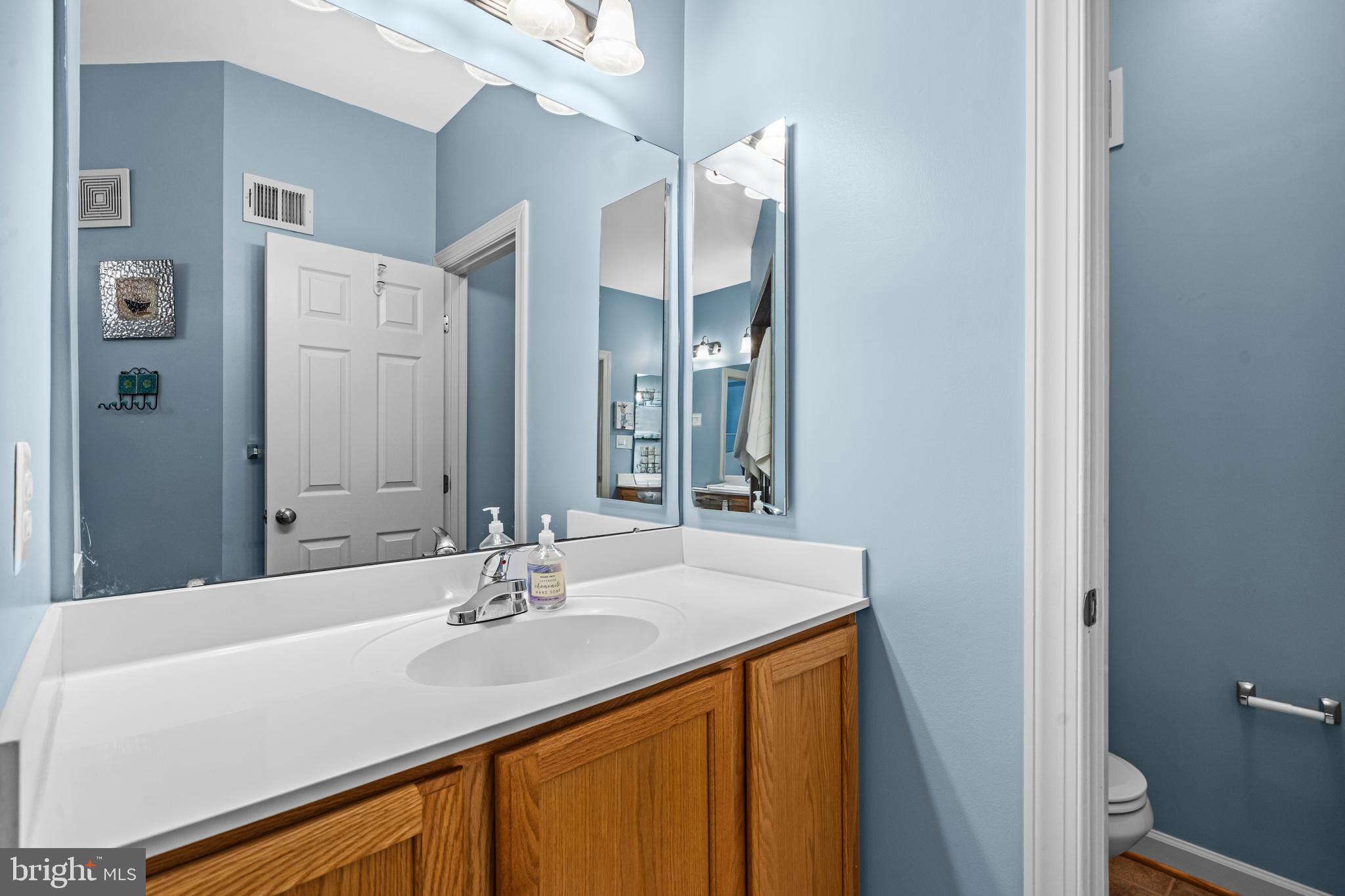 5725 Callcott Way, Unit P Alexandria, VA 22312 - Photo 31 of 40 a bathroom with a sink and a mirror