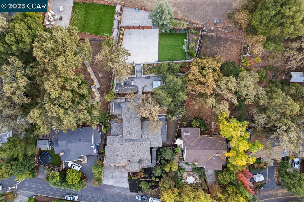 961 Oak View Circle Lafayette, CA 94549 - Photo 19 of 56 an aerial view of multiple houses with outdoor space
