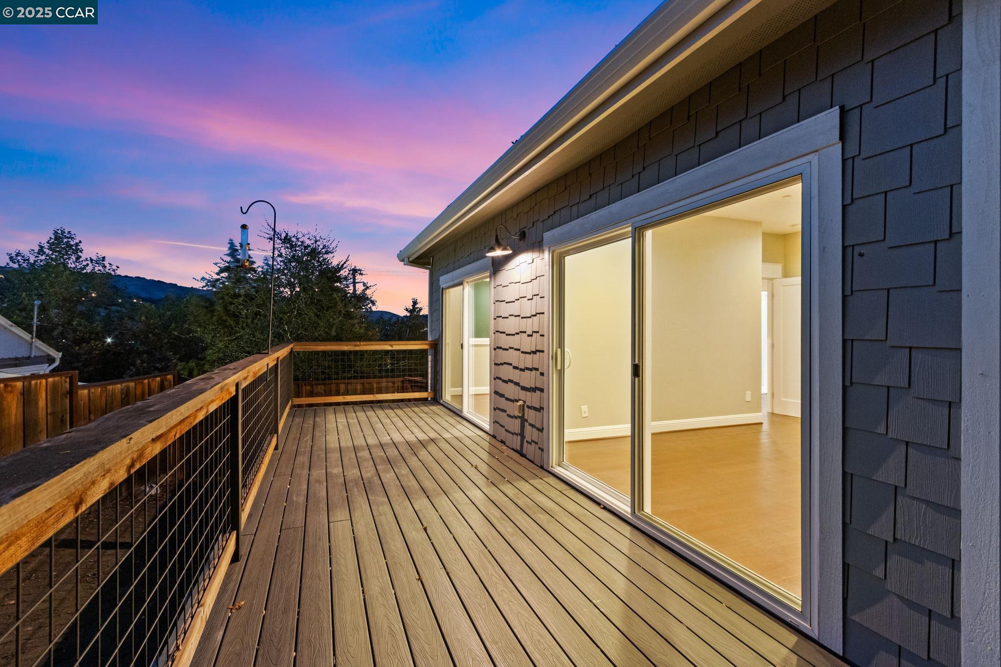 961 Oak View Circle Lafayette, CA 94549 - Photo 49 of 56 a view of balcony with wooden floor and city view
