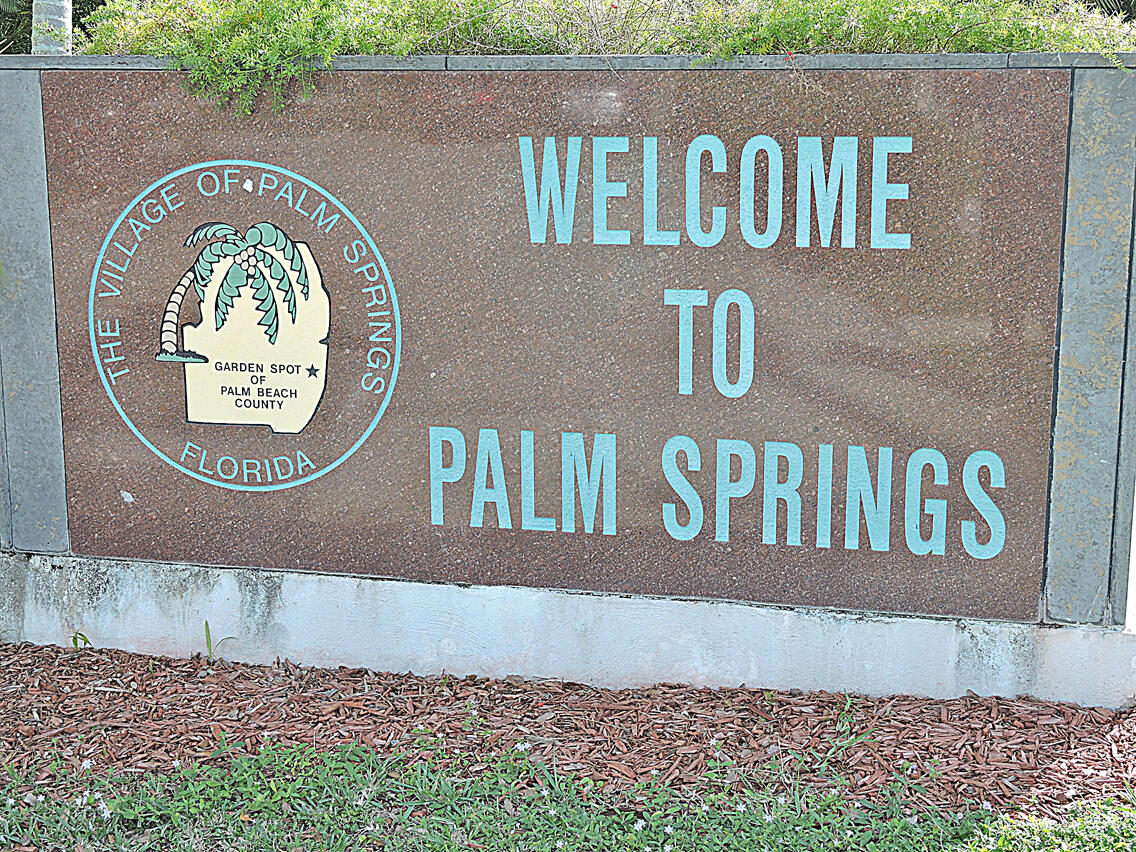 504 Springdale Circle Palm Springs, FL 33461 - Photo 40 of 41 Welcome To Palm Springs Sign