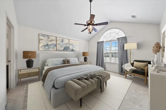 a bathroom with a double vanity sink mirror and shower