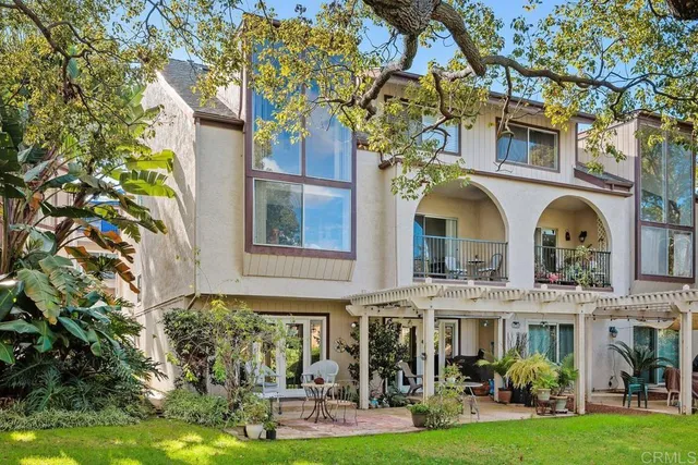 front view of a building with a yard