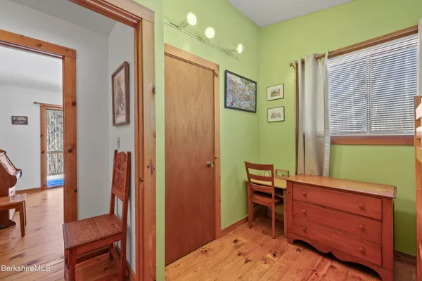 a living room with patio area