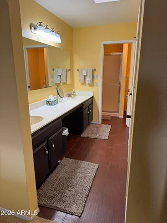 a close view of a closet