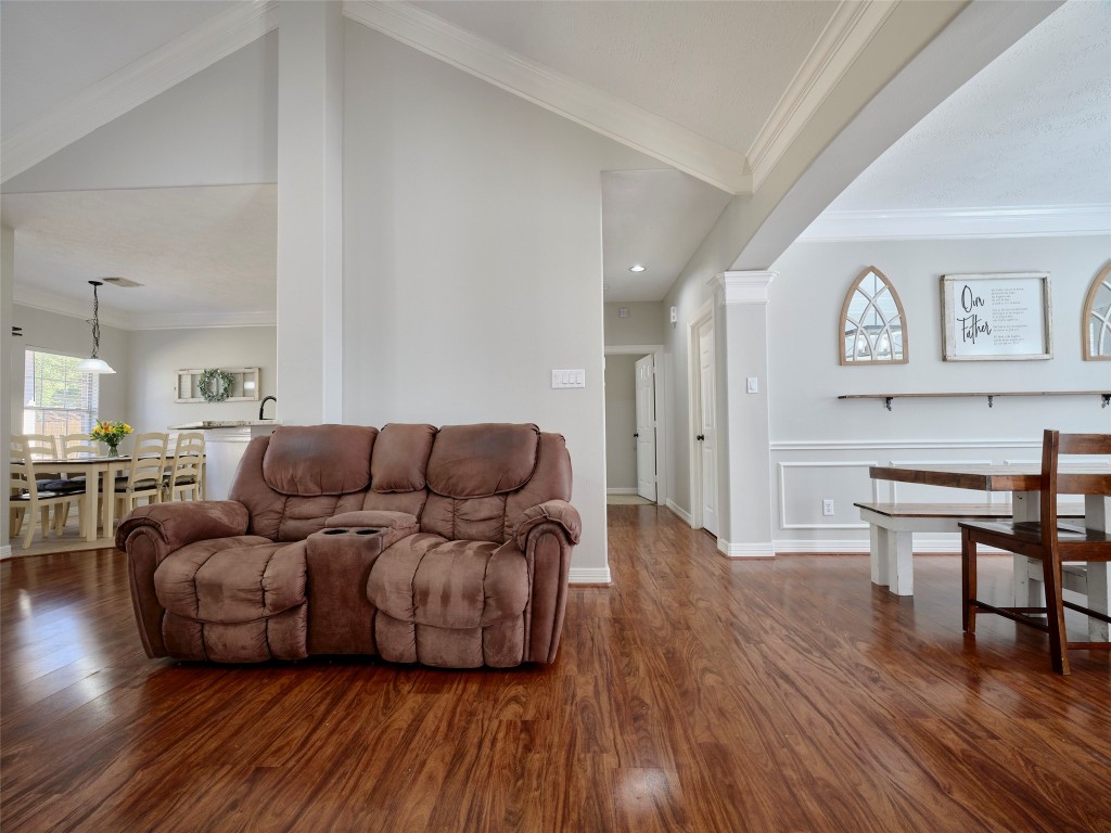 9315 Anna Street Needville, TX 77461 - Photo 13 of 46 a living room with furniture and a wooden floor