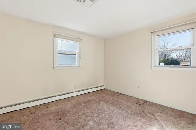 an empty room with a window