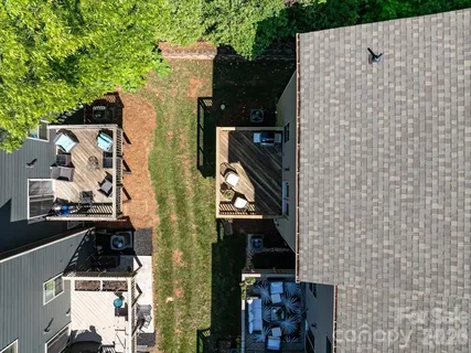 an aerial view of multiple houses