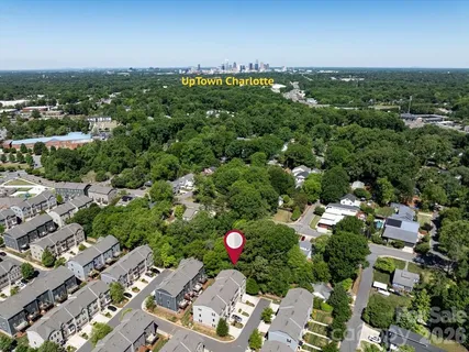 an aerial view of multiple house