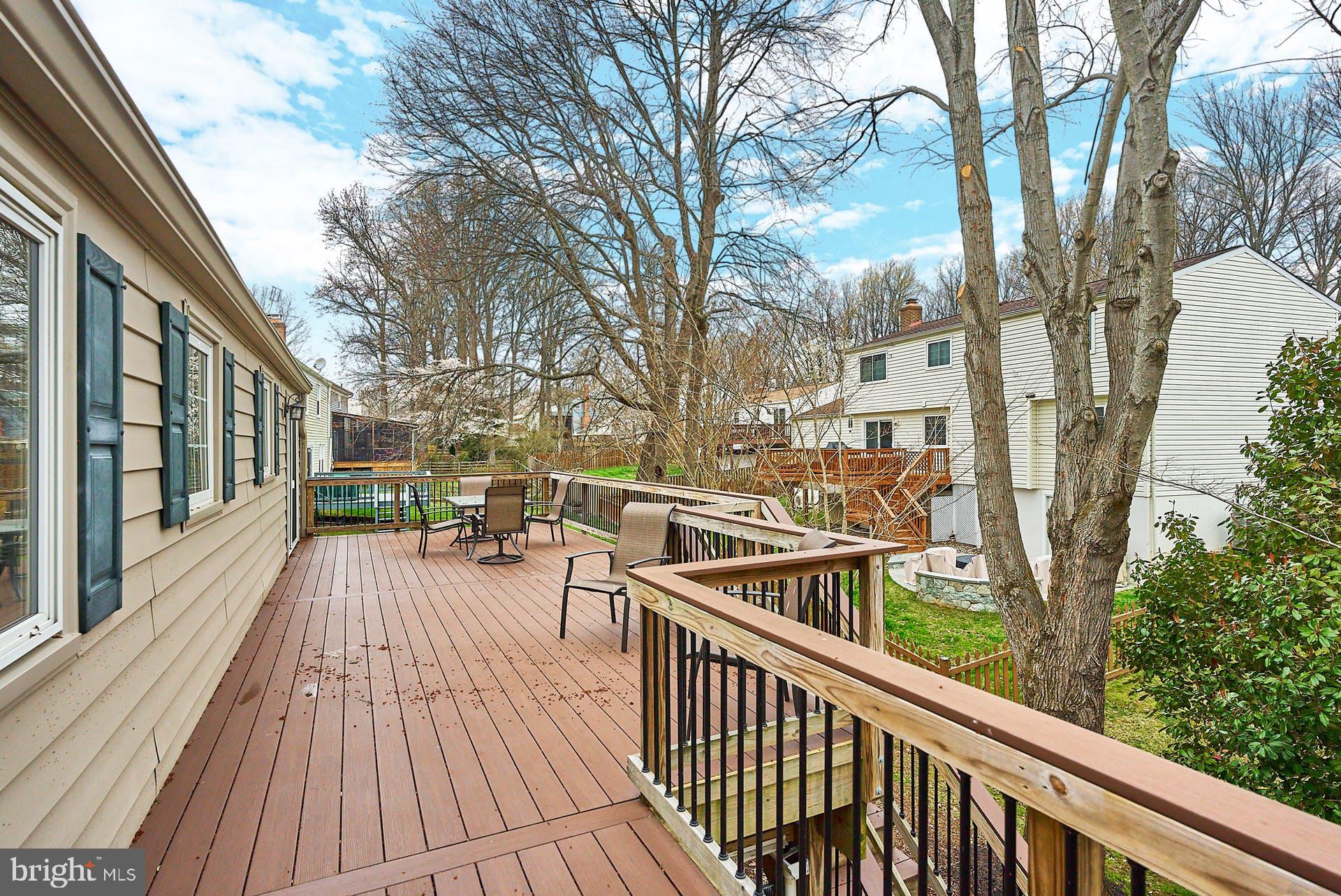 9302 Jackson Street Burke, VA 22015 - Photo 25 of 30 Deck the full length of the house