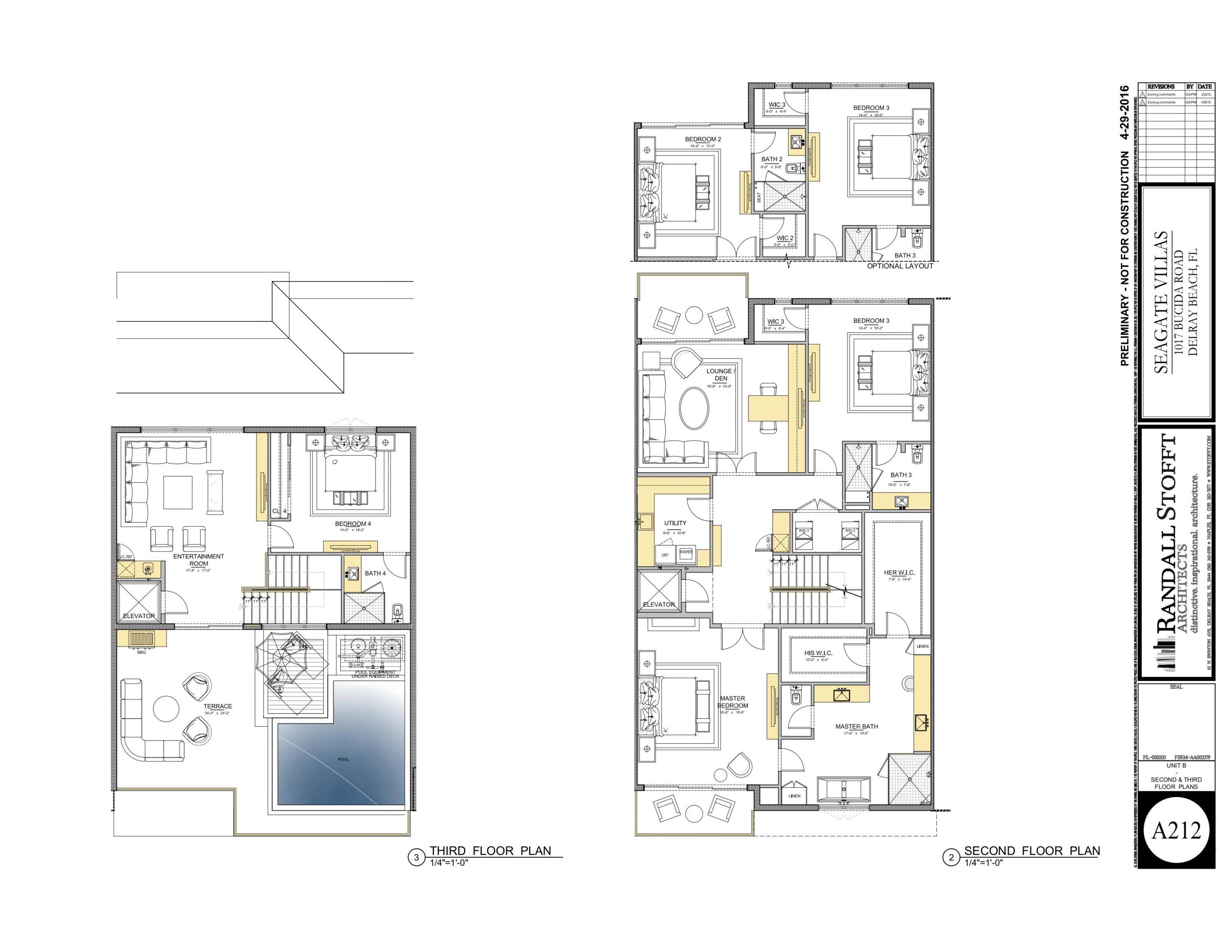 1017 Bucida Road Delray Beach, FL 33483 - Photo 74 of 74 Floor plan 2nd and 3rd floor
