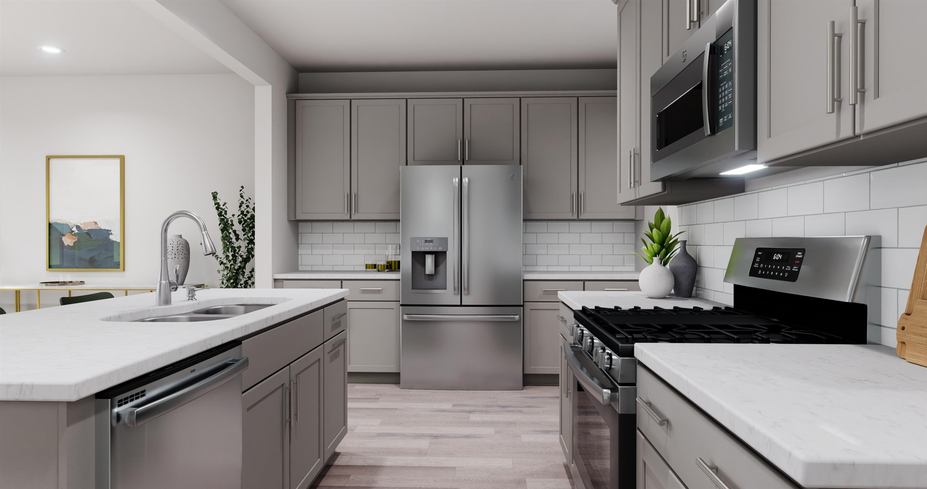 To Be Added, Unit 473 Apex, NC 27502 - Photo 1 of 7 a kitchen with a sink and stainless steel appliances