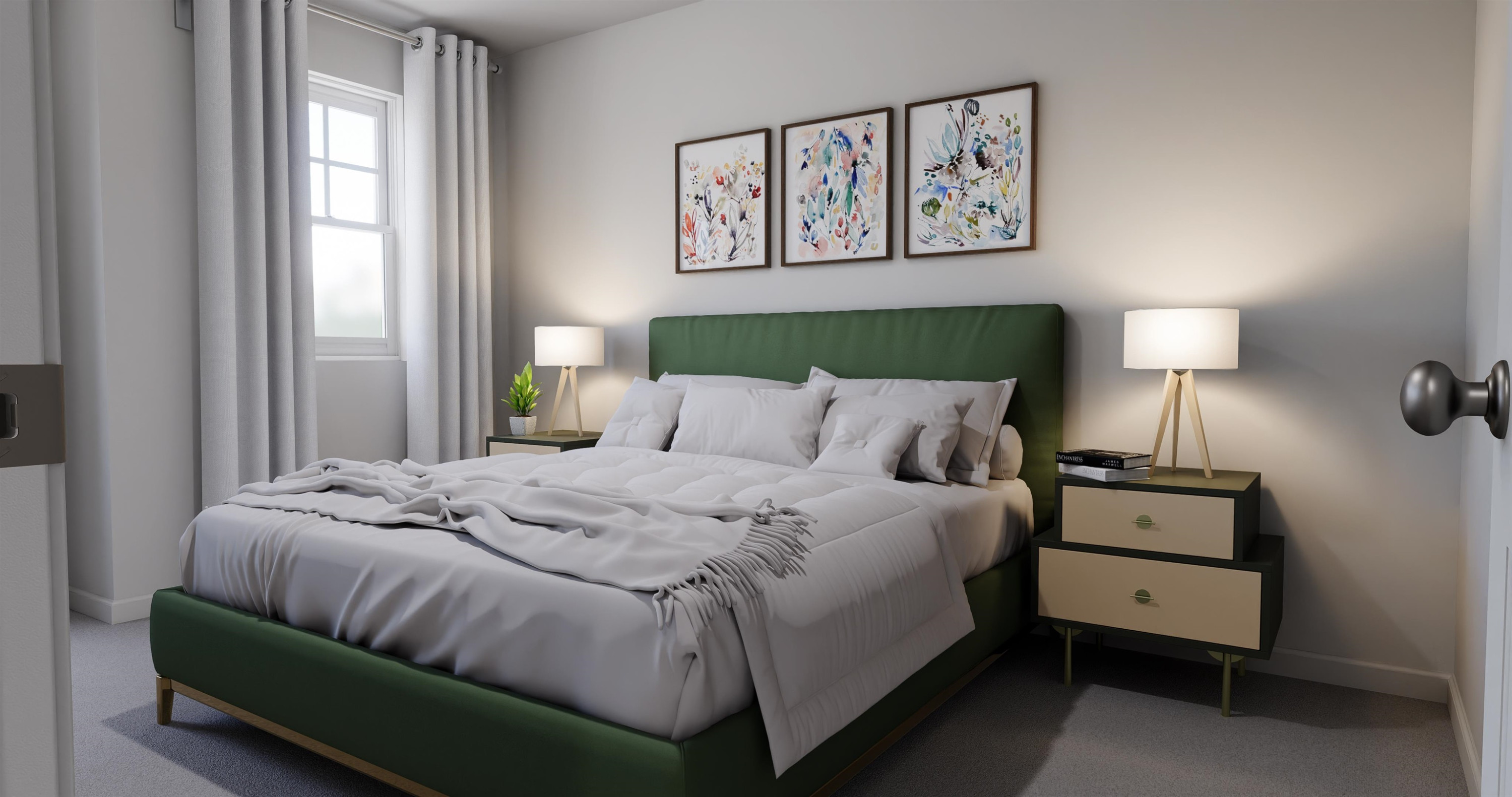 To Be Added, Unit 473 Apex, NC 27502 - Photo 4 of 7 a bedroom with a bed and a night stand