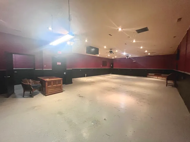 a view of a hall with yard