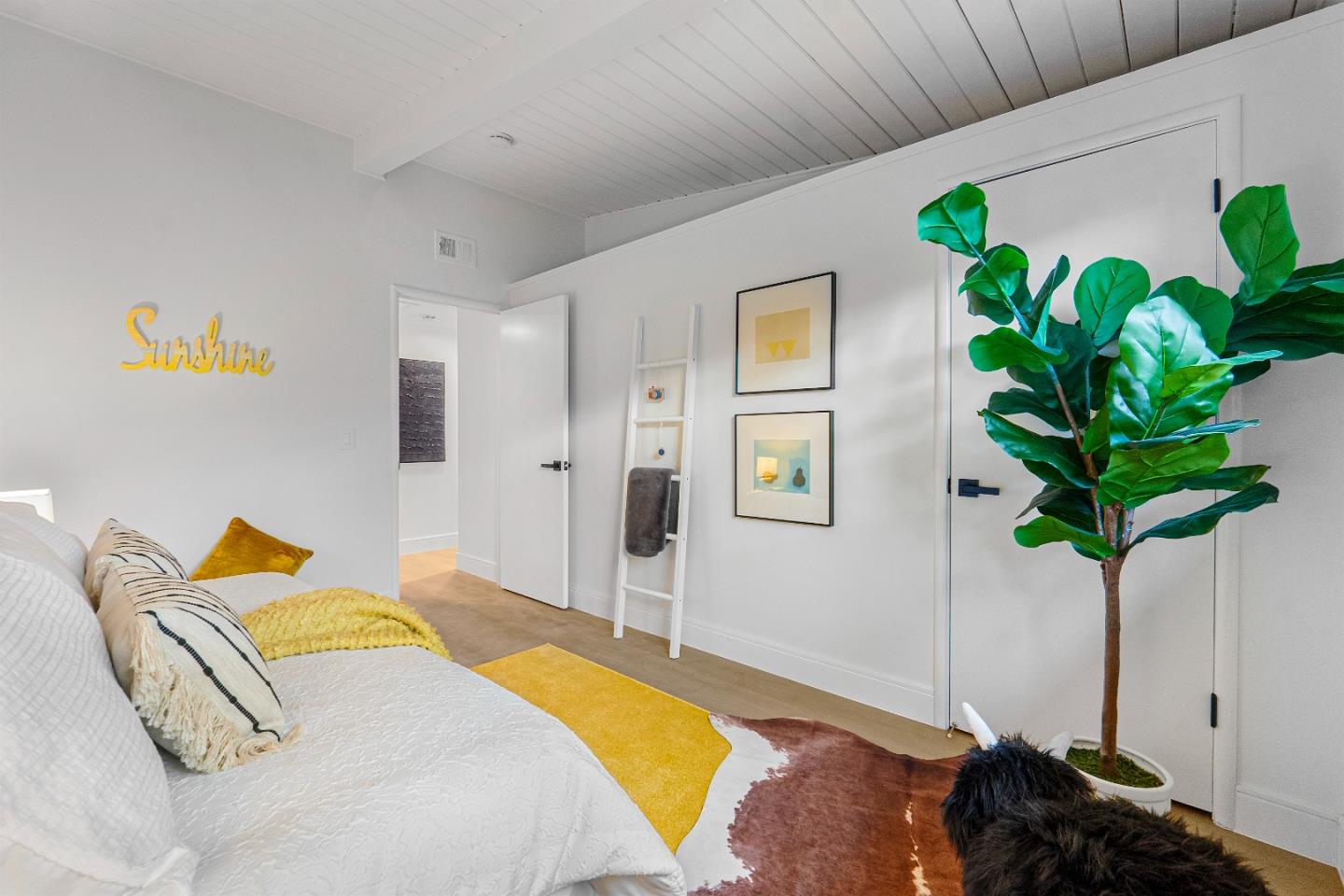 369 Ruth Avenue Mountain View, CA 94043 - Photo 14 of 33 a bedroom with a bed potted plant and a window