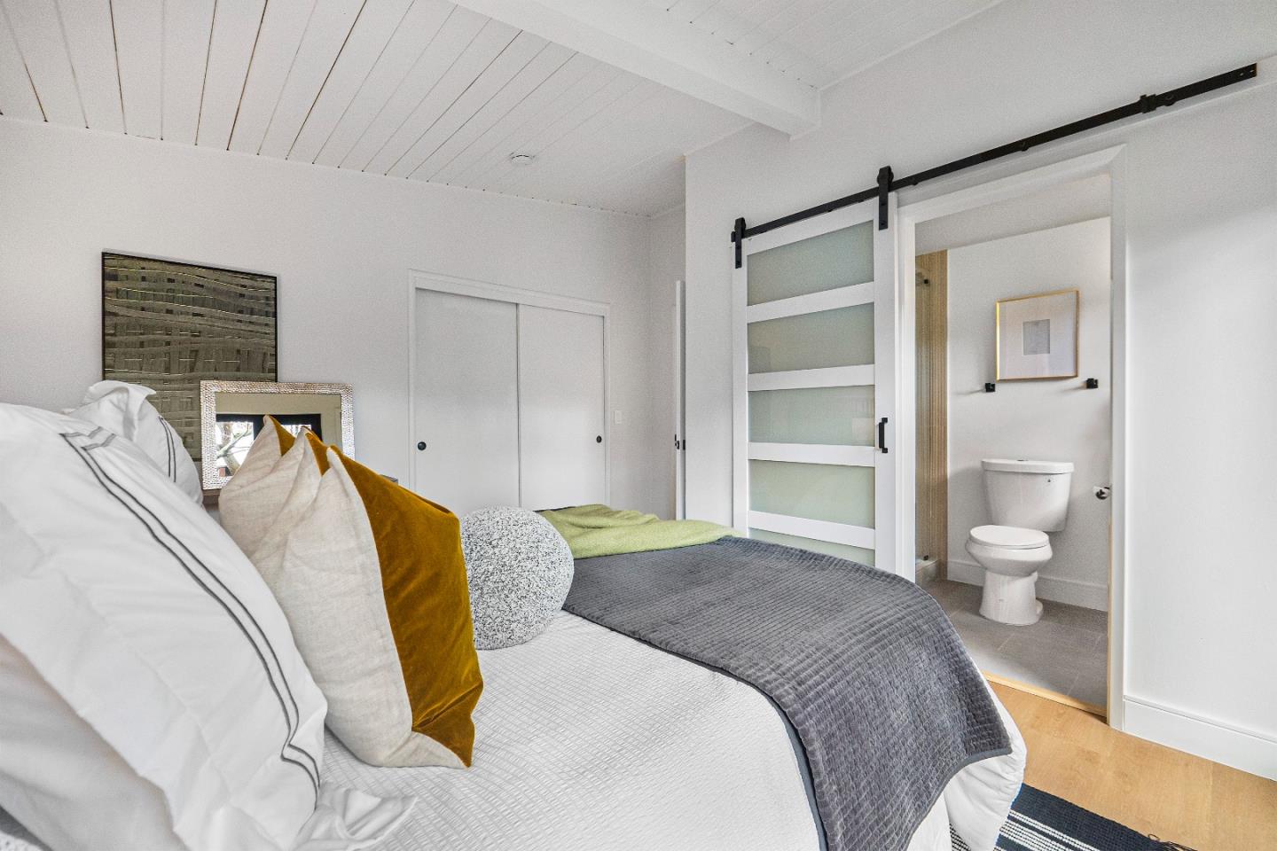 369 Ruth Avenue Mountain View, CA 94043 - Photo 19 of 33 a bedroom with a bed and walk in closet