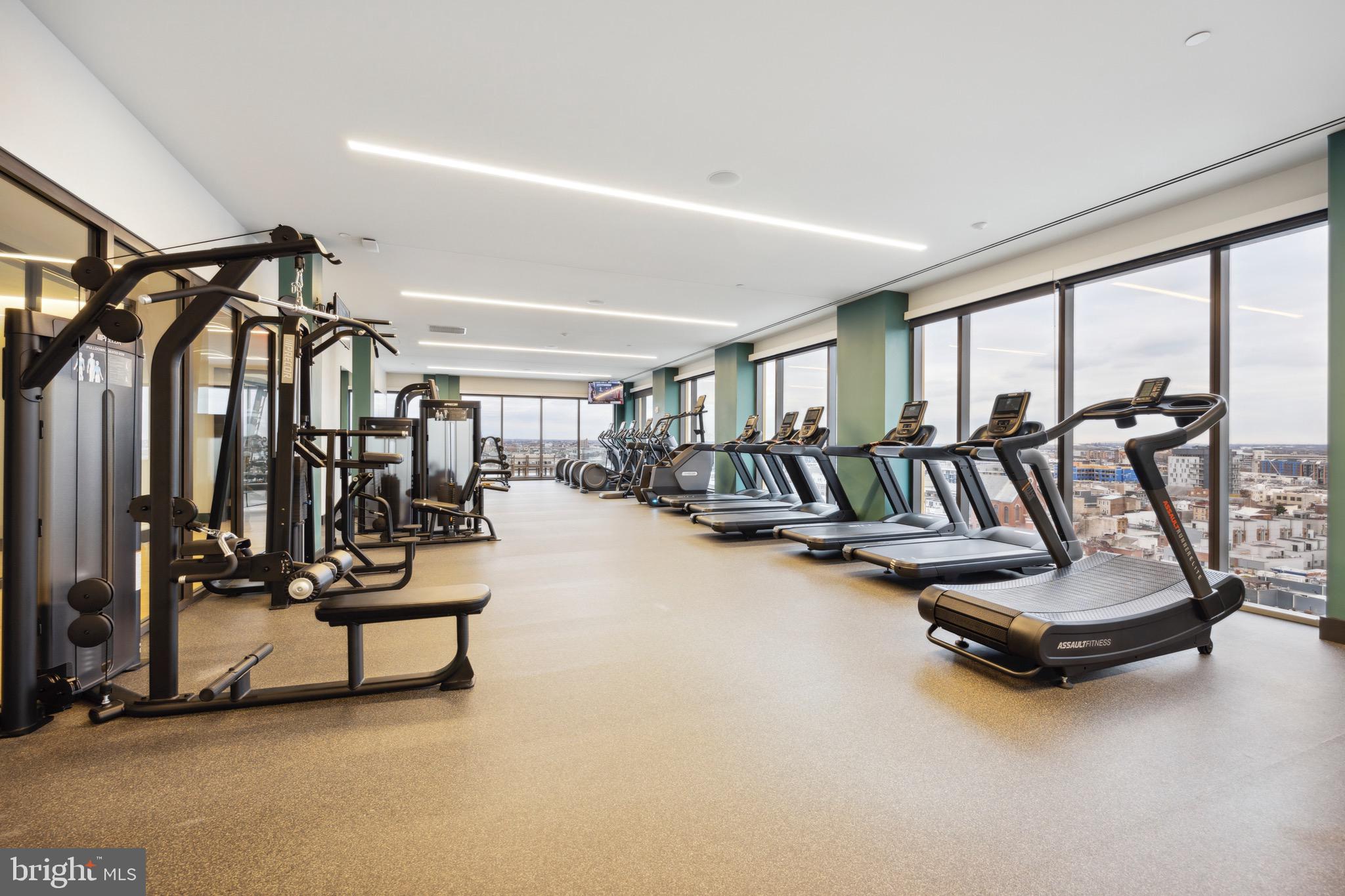 569 North 5th Street, Unit 723 Philadelphia, PA 19123 - Photo 16 of 49 a view of a room with gym equipment