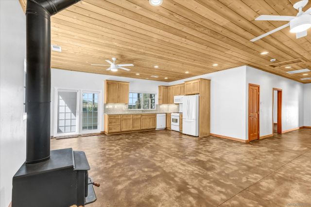 a living room with a table