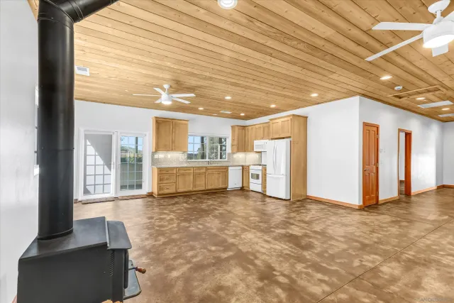 a living room with a table