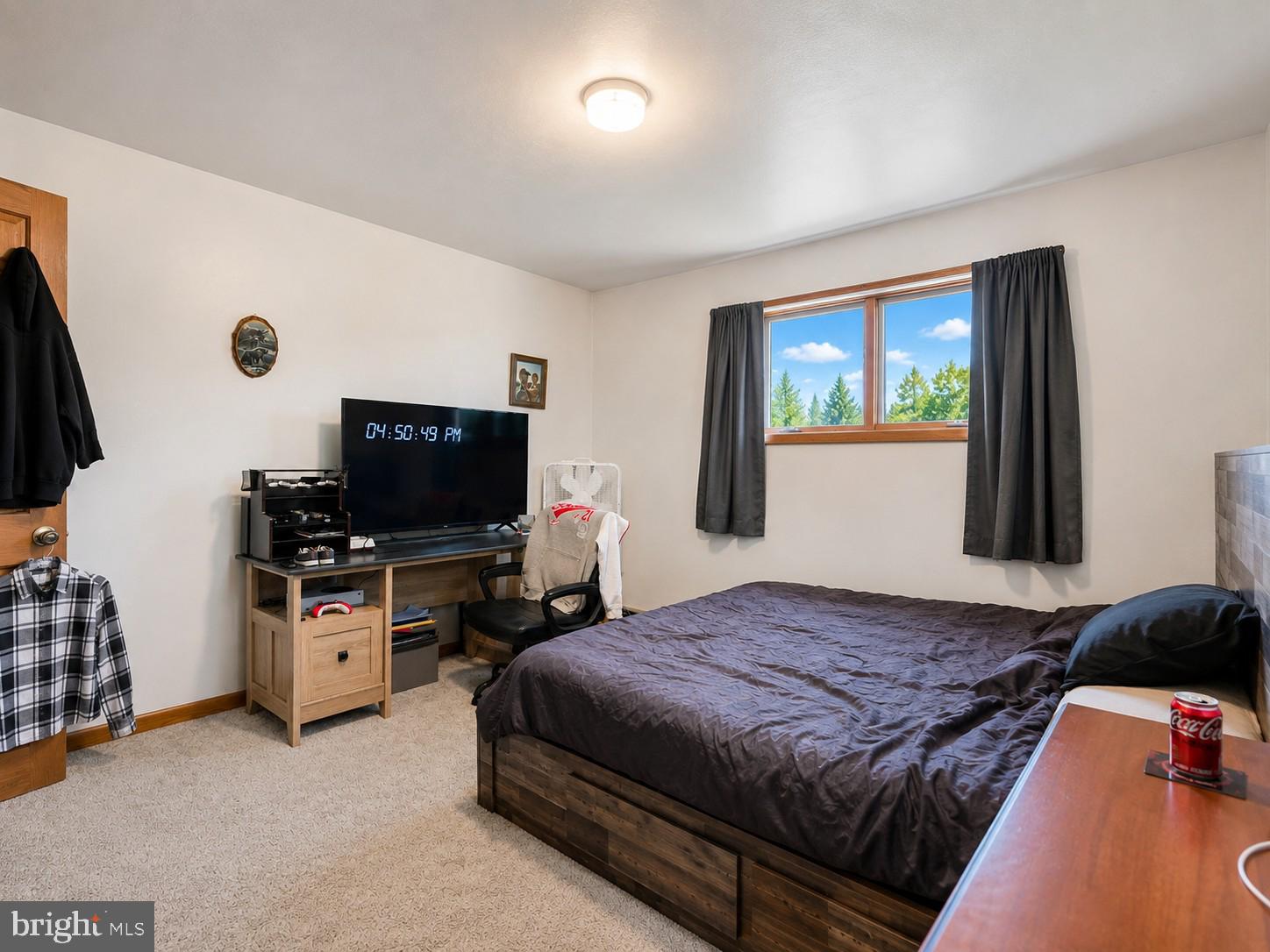 83 Bethlehem Road Oakland, MD 21550 - Photo 15 of 43 a bedroom with a bed and flat screen tv