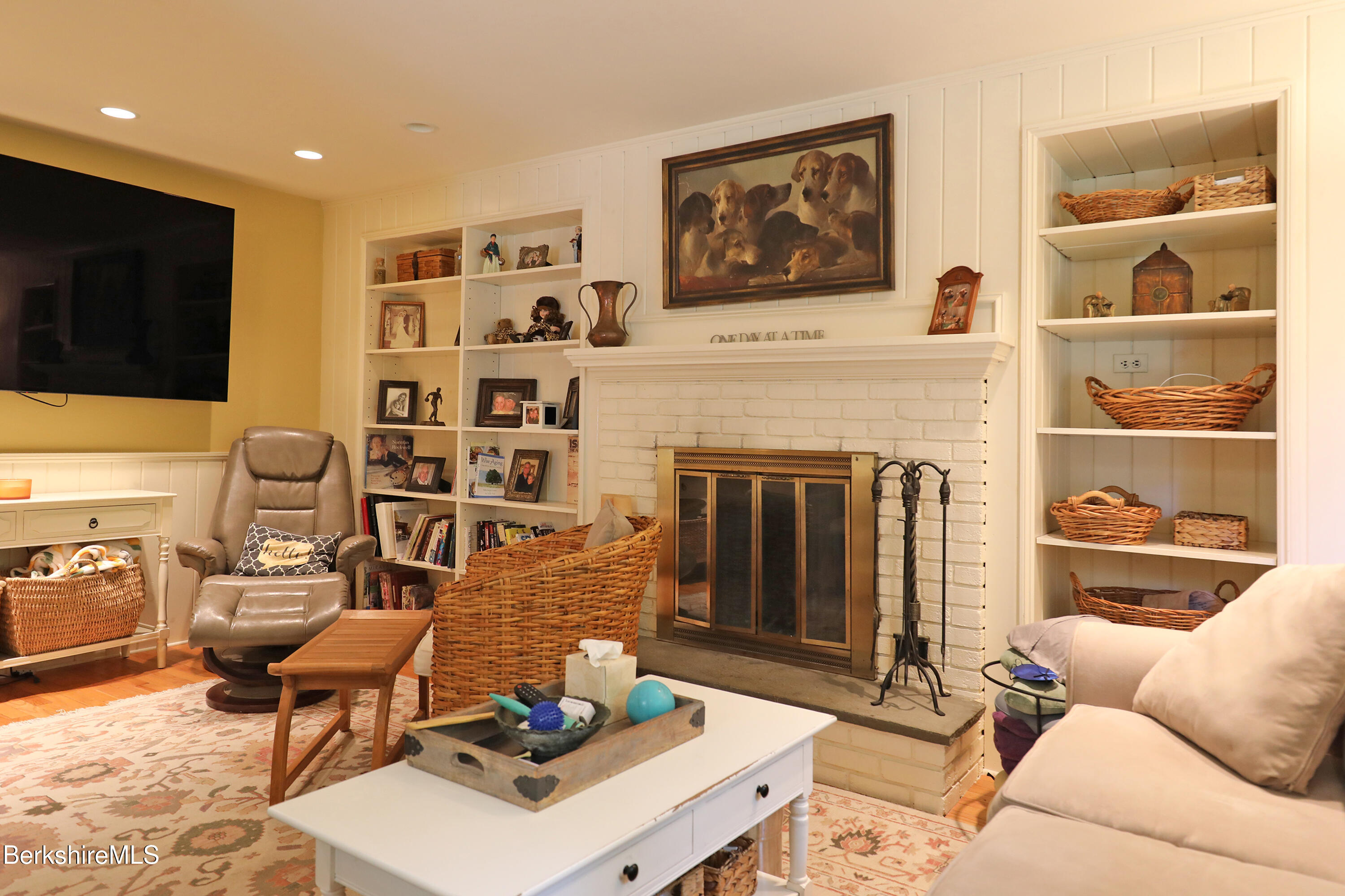 576 Holmes Road Pittsfield, MA 01201 - Photo 18 of 55 FAMILY ROOM FIREPLACE AND BUILT INS