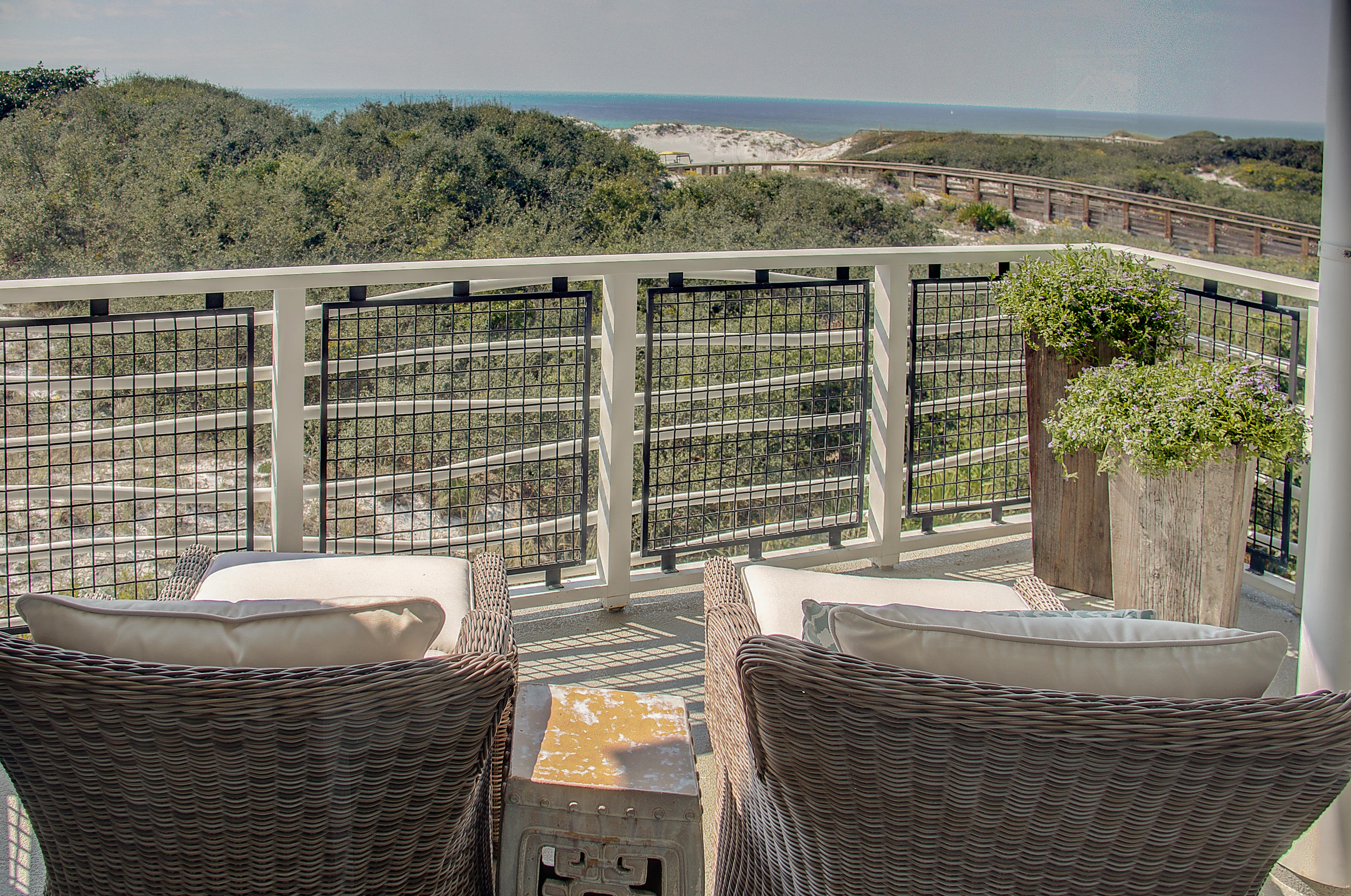 99 Compass Point Way Inlet Beach, Unit 308 Inlet Beach, FL 32461 - Photo 23 of 55 a view of balcony with a potted plant