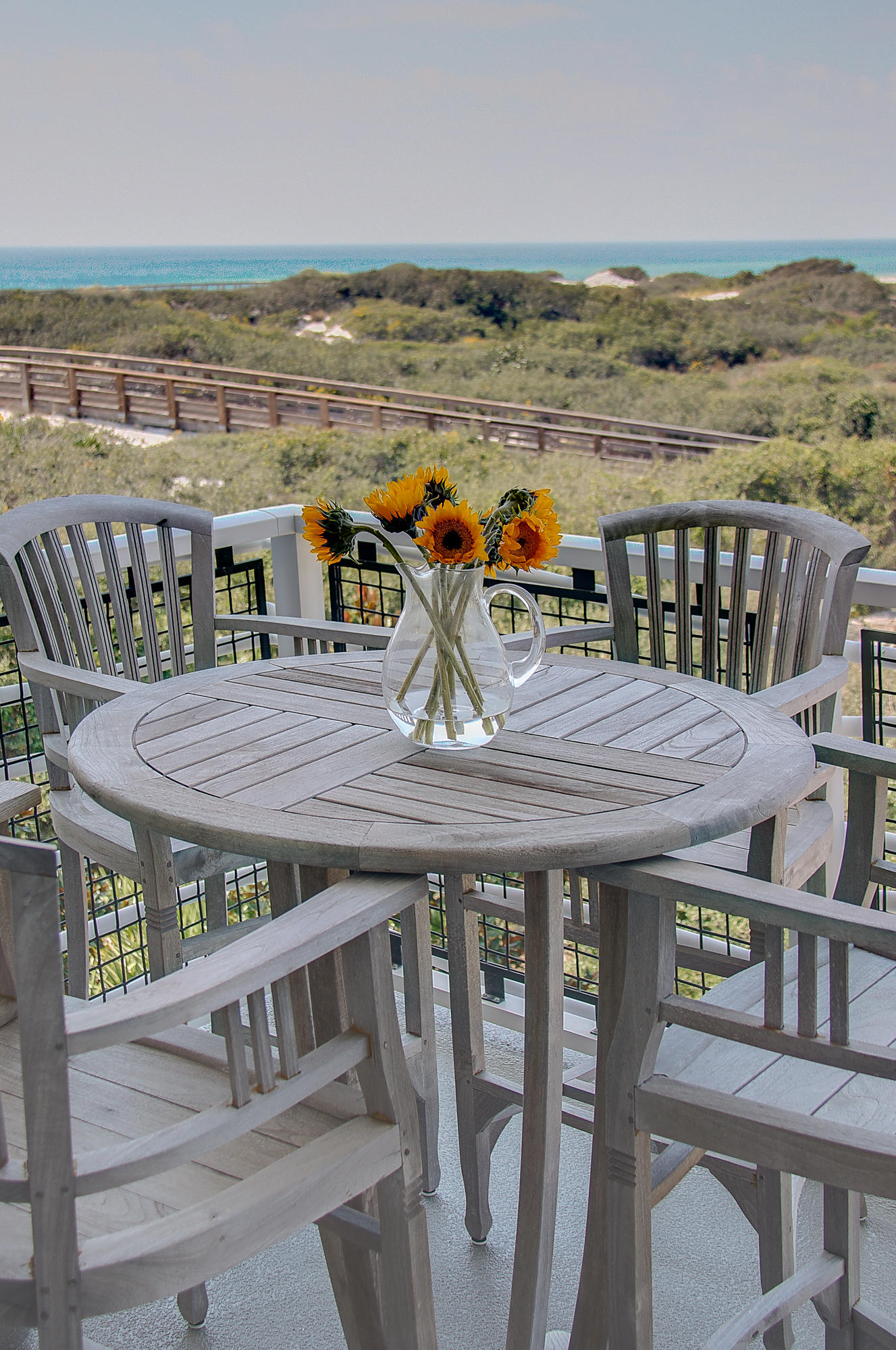 99 Compass Point Way Inlet Beach, Unit 308 Inlet Beach, FL 32461 - Photo 24 of 55 a view of a balcony with furniture and city view