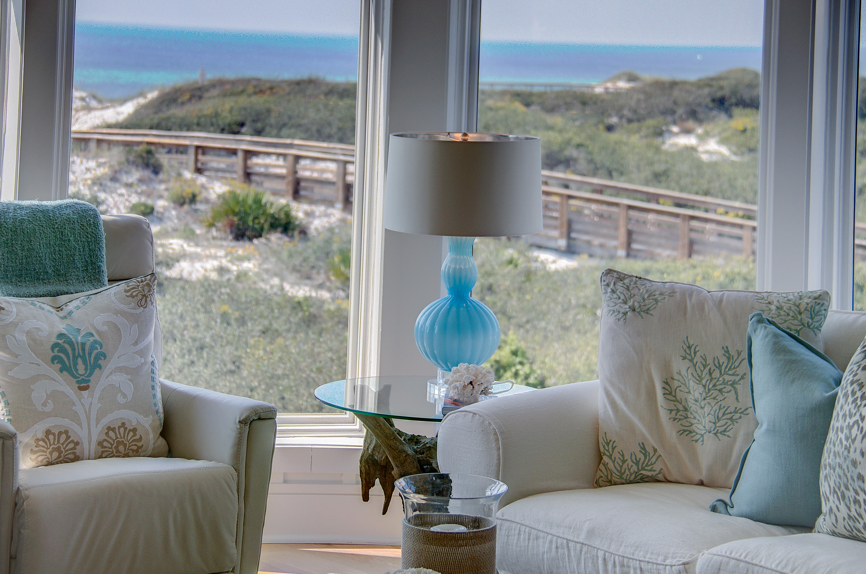 99 Compass Point Way Inlet Beach, Unit 308 Inlet Beach, FL 32461 - Photo 8 of 55 a living room with furniture and a floor to ceiling window