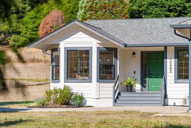 a front view of a house with porch