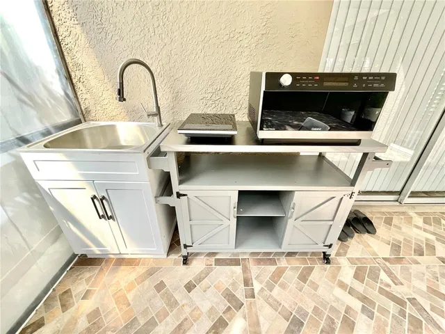 a view of a fireplace