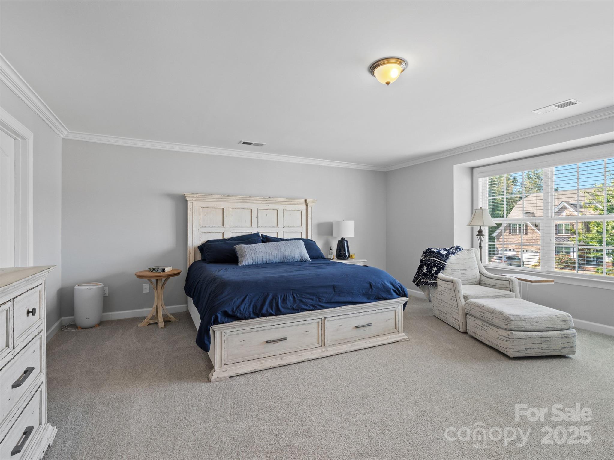 1982 Smokey Quartz Road Davidson, NC 28036 - Photo 20 of 43 a spacious bedroom with a bed and a couch