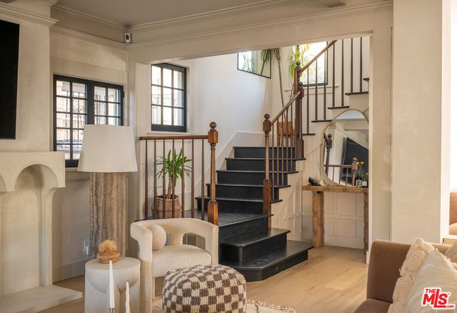 a view of entryway and workspace