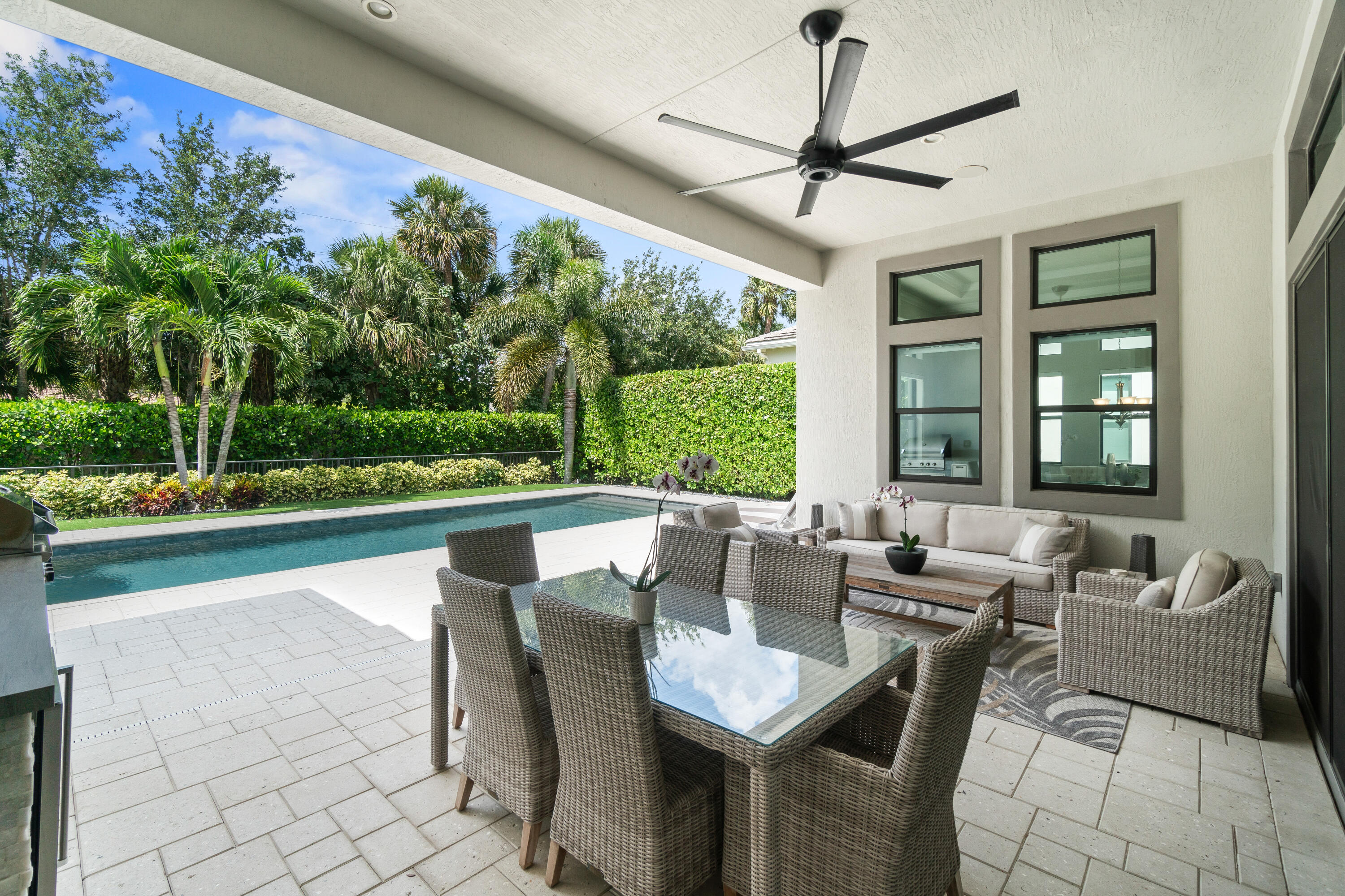 2620 Northwest 69th Street Boca Raton, FL 33496 - Photo 31 of 55 Outdoor Patio with Saltwater Heated Pool