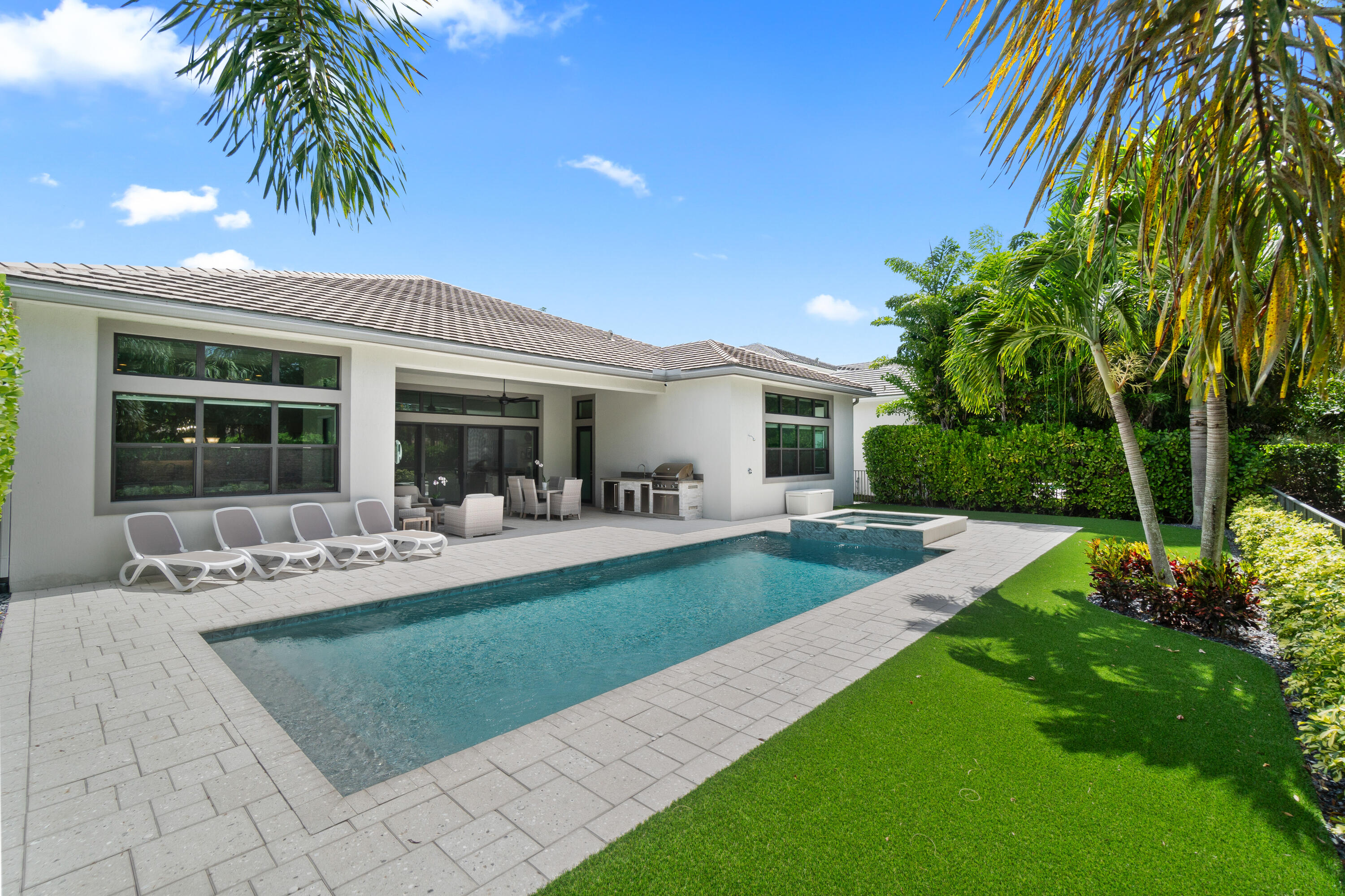 2620 Northwest 69th Street Boca Raton, FL 33496 - Photo 34 of 55 Backwyard with Saltwater Pool and Spa