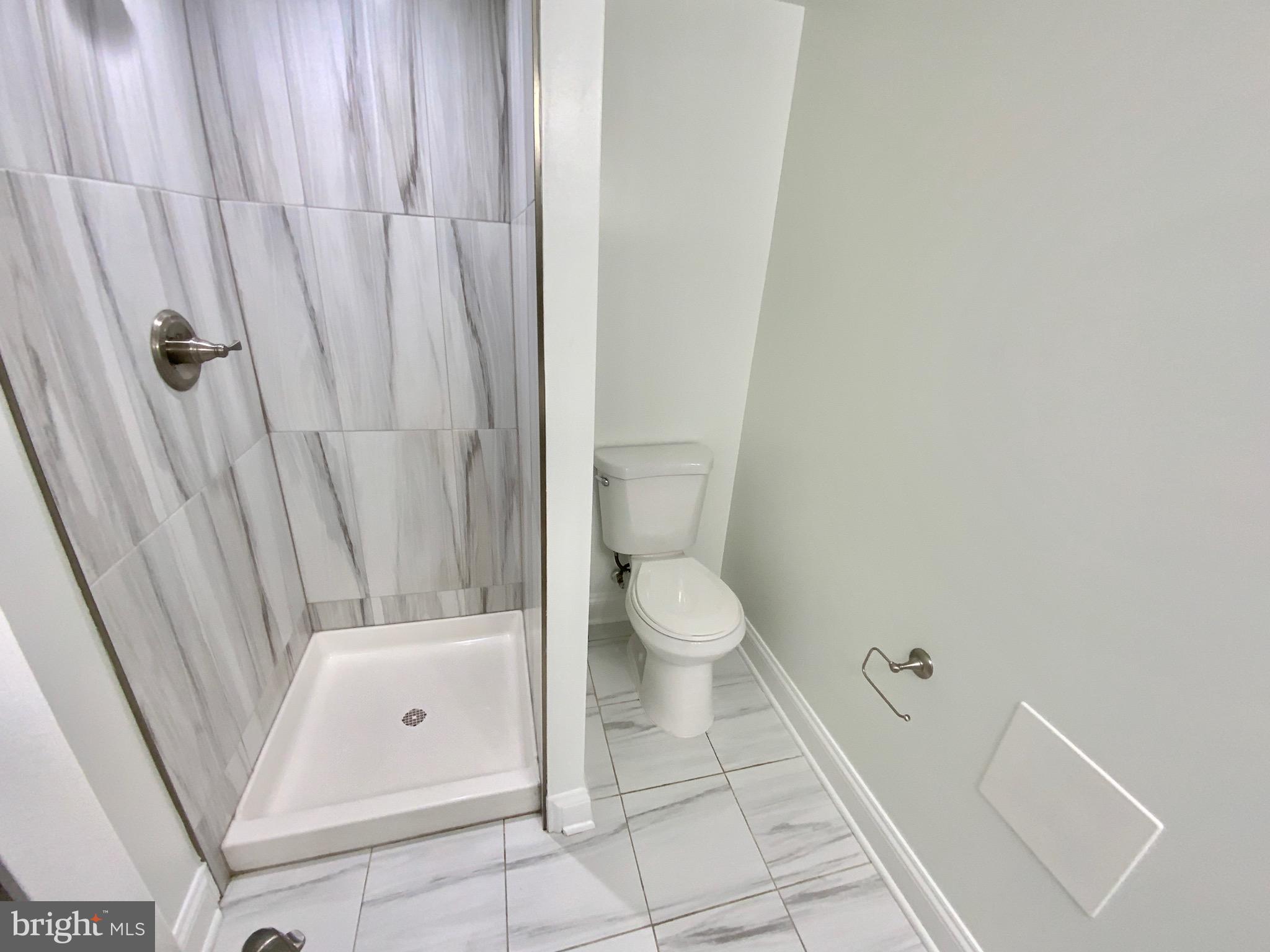 1318 Ingraham Street Northwest Washington, DC 20011 - Photo 32 of 35 a bathroom with a toilet and a shower